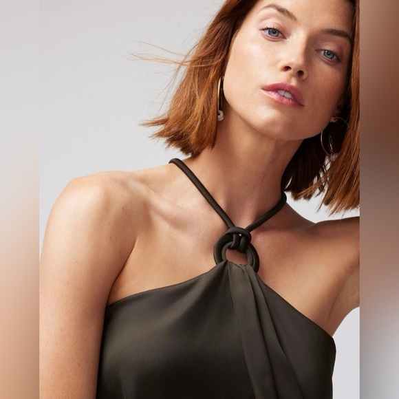 WHBM RING DETAIL HALTER TOP - Picture 4 of 12